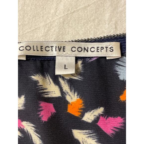 Collective Concepts Women's Size Large Blouse Shirt Print Casual - Picture 3 of 8
